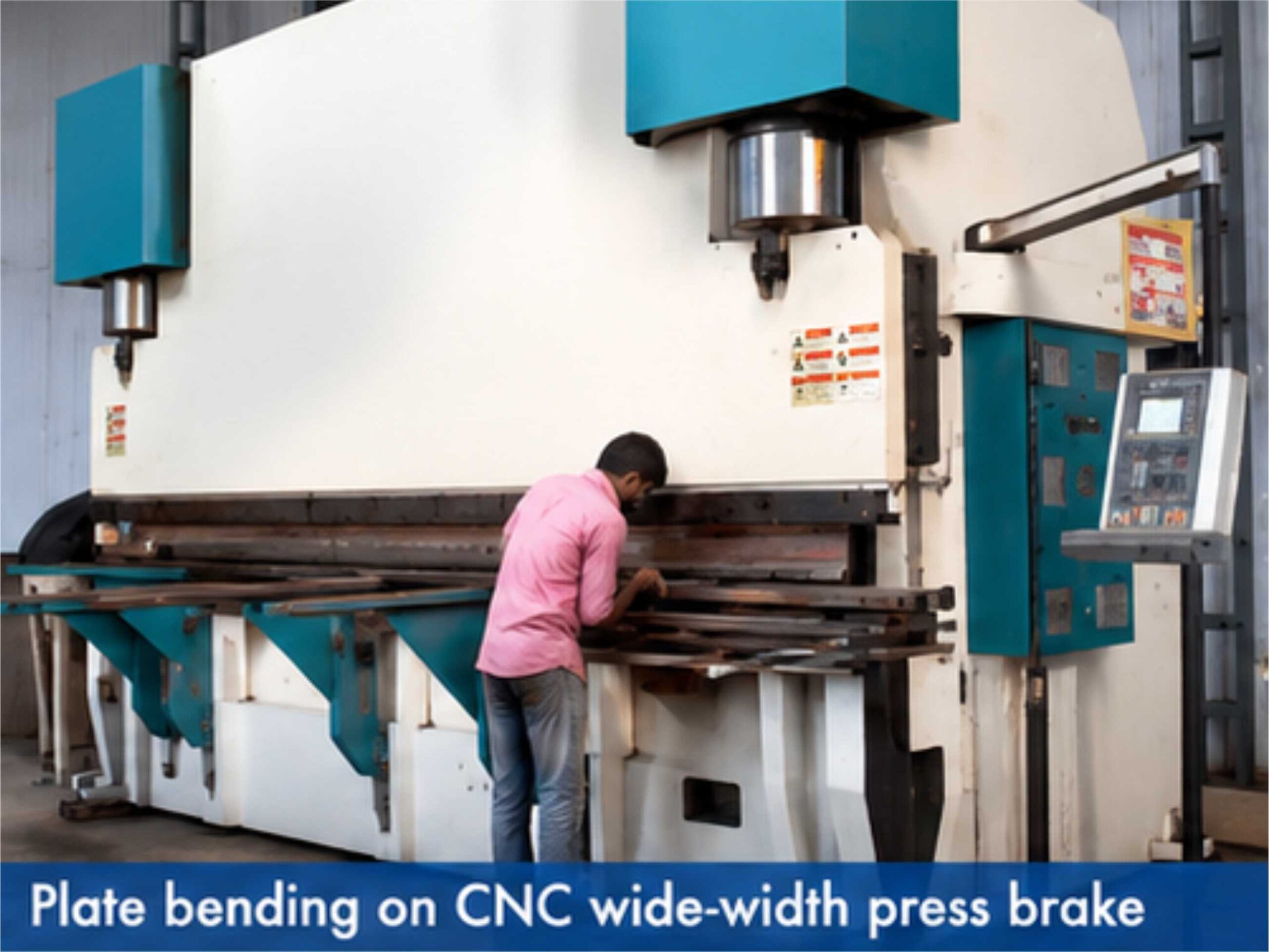 Plate bending on CNC Wide-width press broke